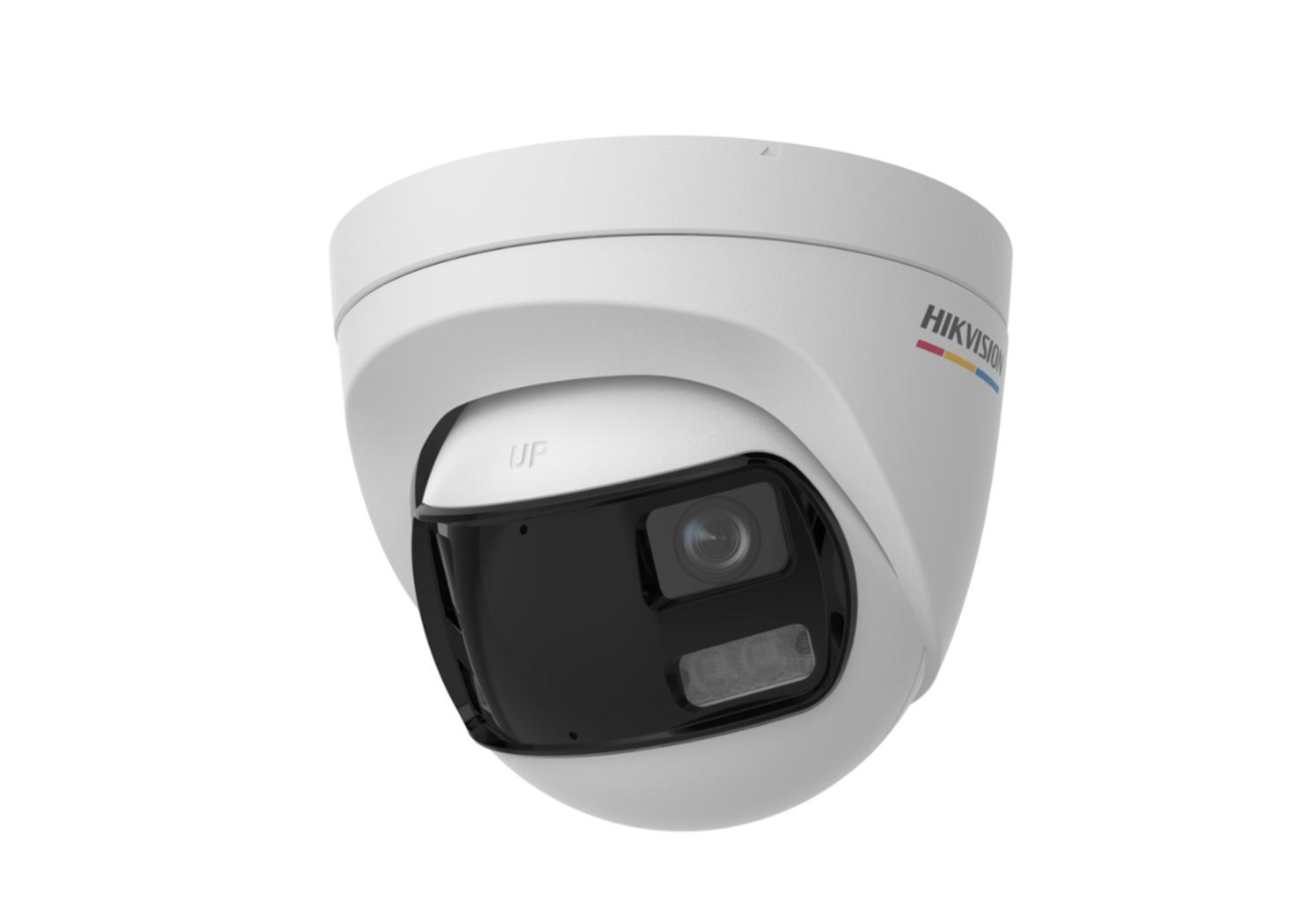Cámara Turret Doble Lente Hikvision DS-2CE72KF3TP-DLS 3K 180° ColorVu | PcPlay